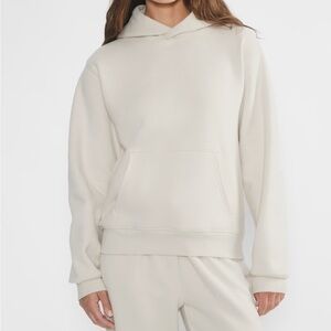 Aritzia Perfect Hoodie in Matte Pearl XXS